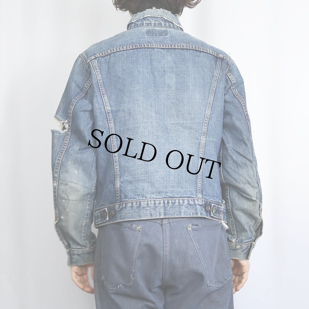 画像3: 60〜70's LEVI'S 70505 BIGE デニムジャケット (3)