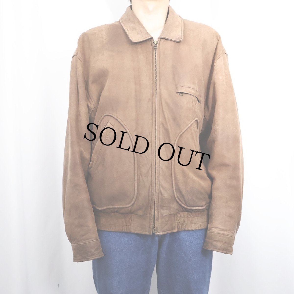 画像2: 90's BANANA REPUBLIC レザージャケット SIZE42 (2)