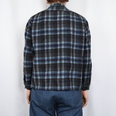 画像3: 70's PENDLETON USA製 オンブレーチェック柄 オープンカラーウールシャツ L (3)