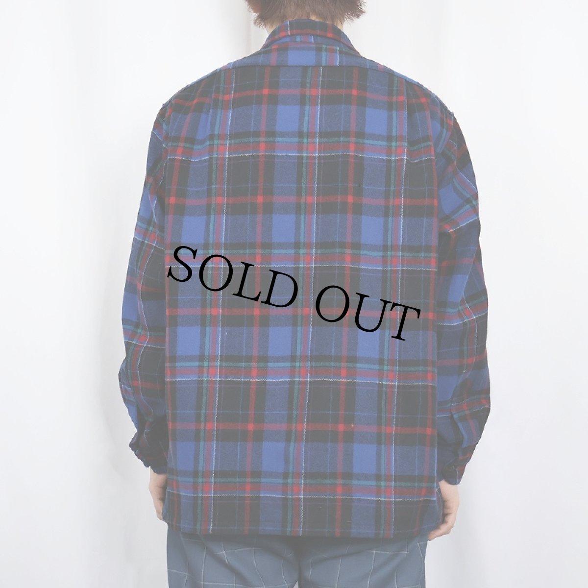 画像4: 90's PENDLETON チェック柄 ウールシャツ L (4)