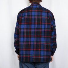 画像4: 90's PENDLETON チェック柄 ウールシャツ L (4)