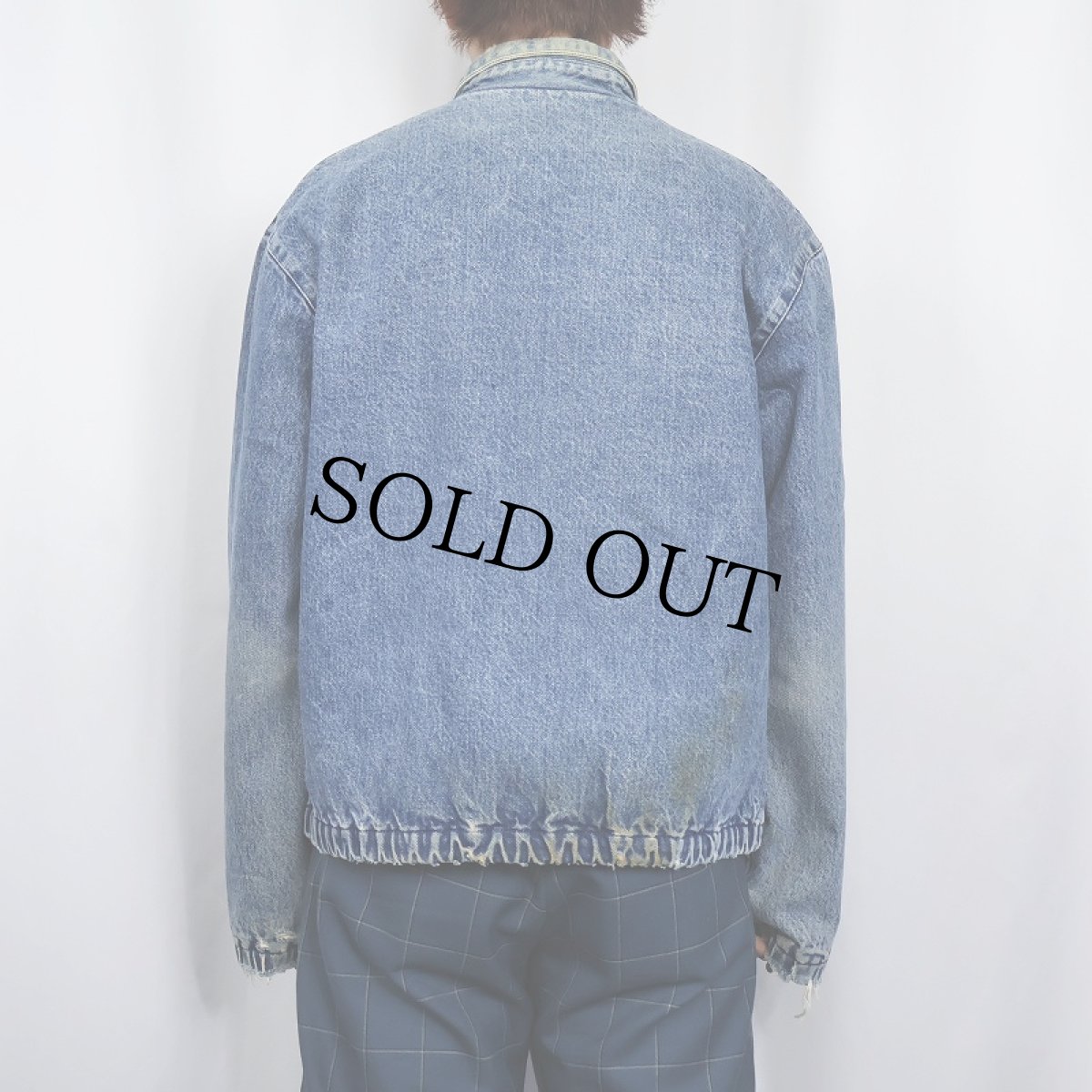 画像3: 80's POLO Ralph Lauren USA製 ロゴ刺繍 デニムスイングトップ M (3)