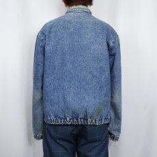 画像3: 80's POLO Ralph Lauren USA製 ロゴ刺繍 デニムスイングトップ M (3)