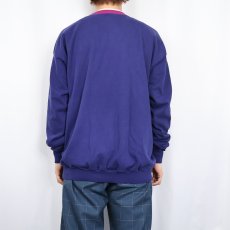 画像3: 80〜90's Champion USA製 青刺繍タグ 後期 ロゴ刺繍 レイヤードデザインロンT XL (3)