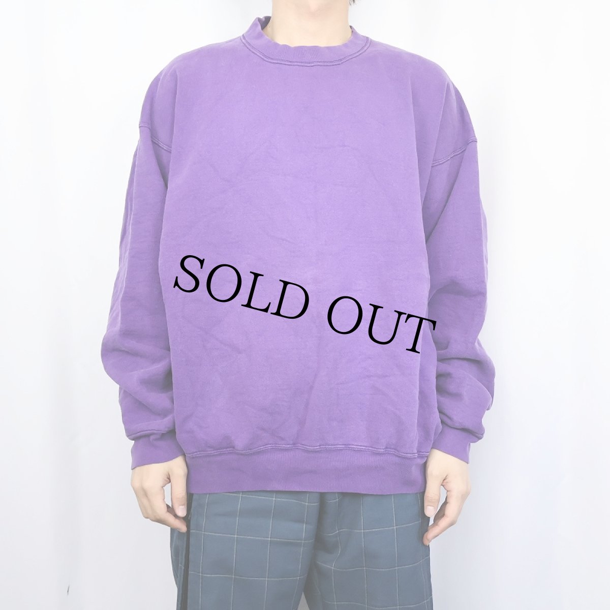 画像2: 90's FRUIT OF THE LOOM USA製 無地スウェット XXL (2)