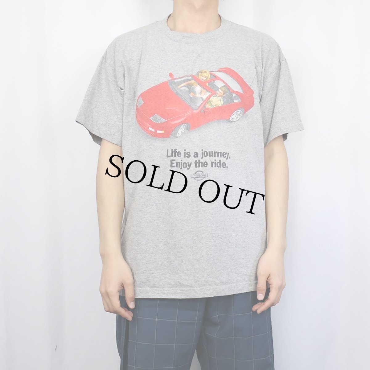 画像2: 90's NISSAN by STANLEY DESANTIS "Life is a journey. Enjoy the ride." 自動車メーカープリントTシャツ L (2)