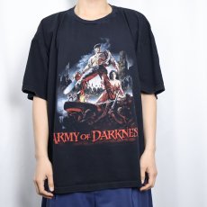 画像2: 90's ARMY OF DARKNESS USA製 ホラーアドベンチャー映画プリントTシャツ BLACK XXL (2)