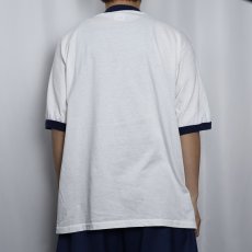 画像3: 90's STAR WARS USA製 "Han Solo & Chewbacca" 映画プリントリンガーTシャツ NAVY L (3)