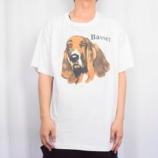 画像2: 90's USA製 "Basset" 犬プリントTシャツ XL (2)