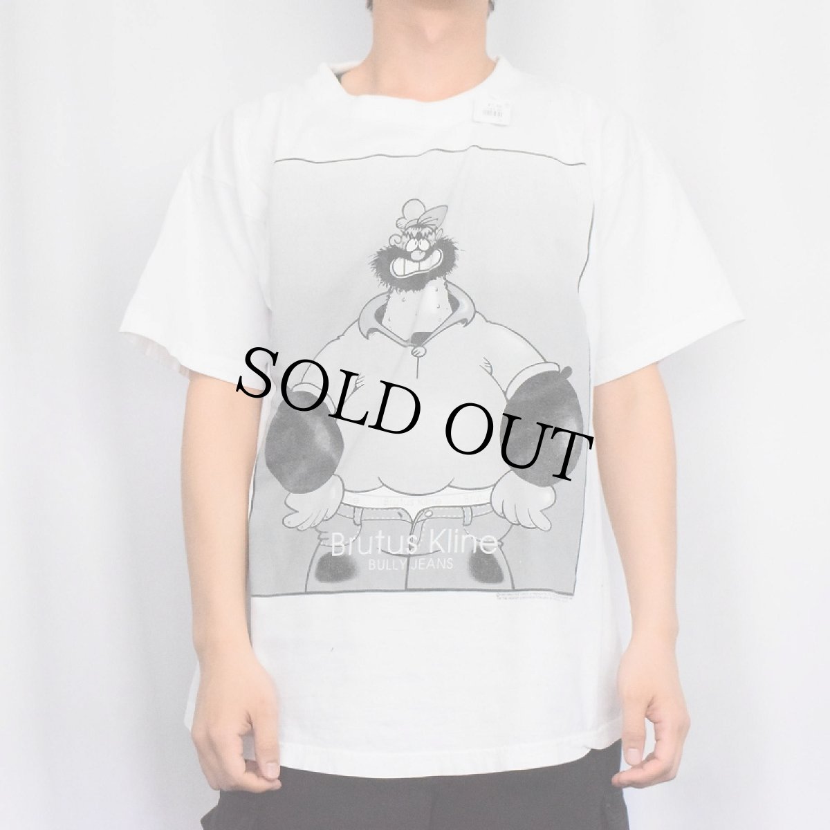 画像2: 90's POPEYE USA製 "Brutus Kline" Calvin KleinパロディTシャツ L (2)