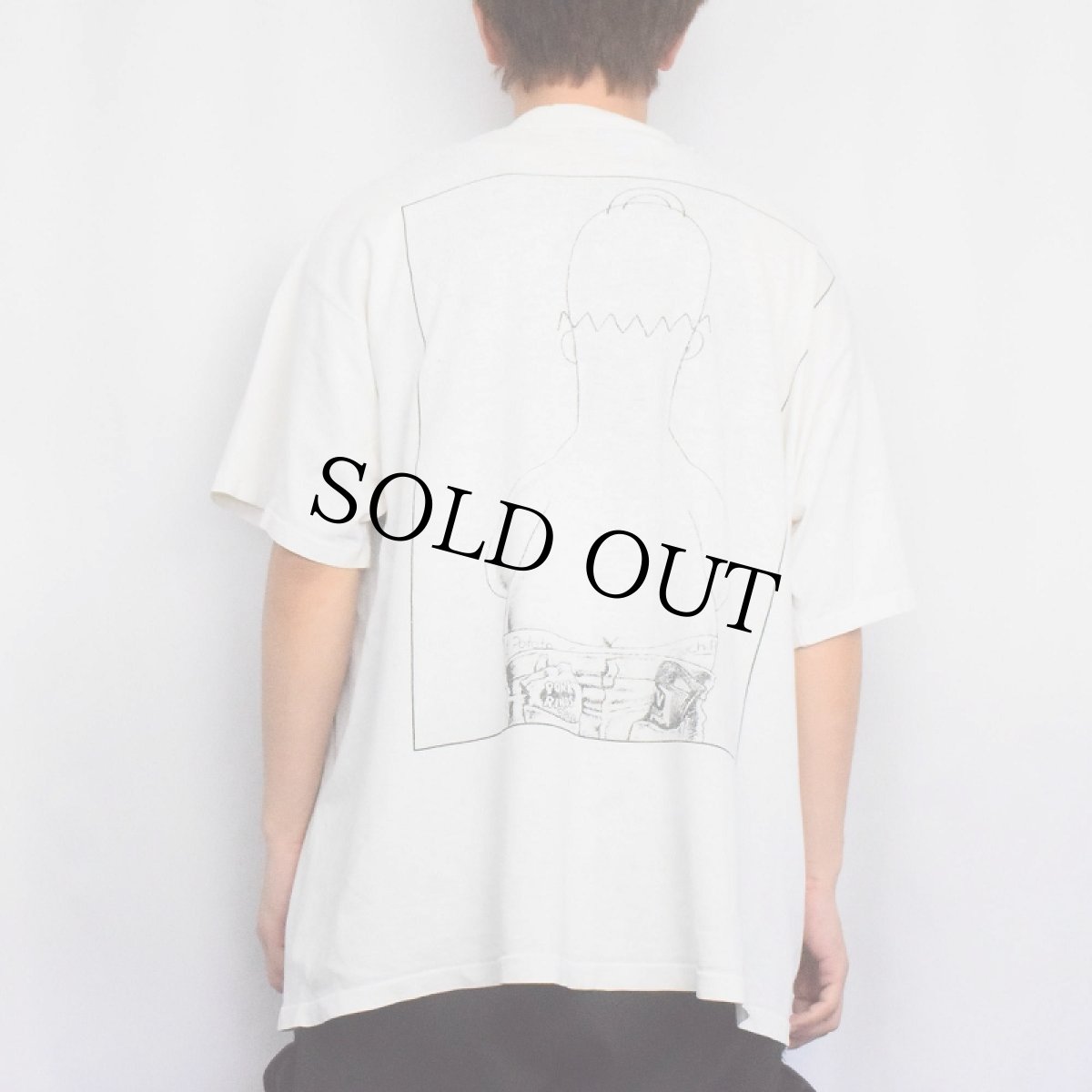 画像4: 90's THE SIMPSONS "Couch Potato" USA製 Calvin KleinパロディTシャツ XL (4)