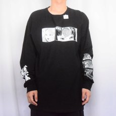 画像3: 伊藤潤二 "うずまき" ホラー漫画プリントロンT BLACK XL (3)