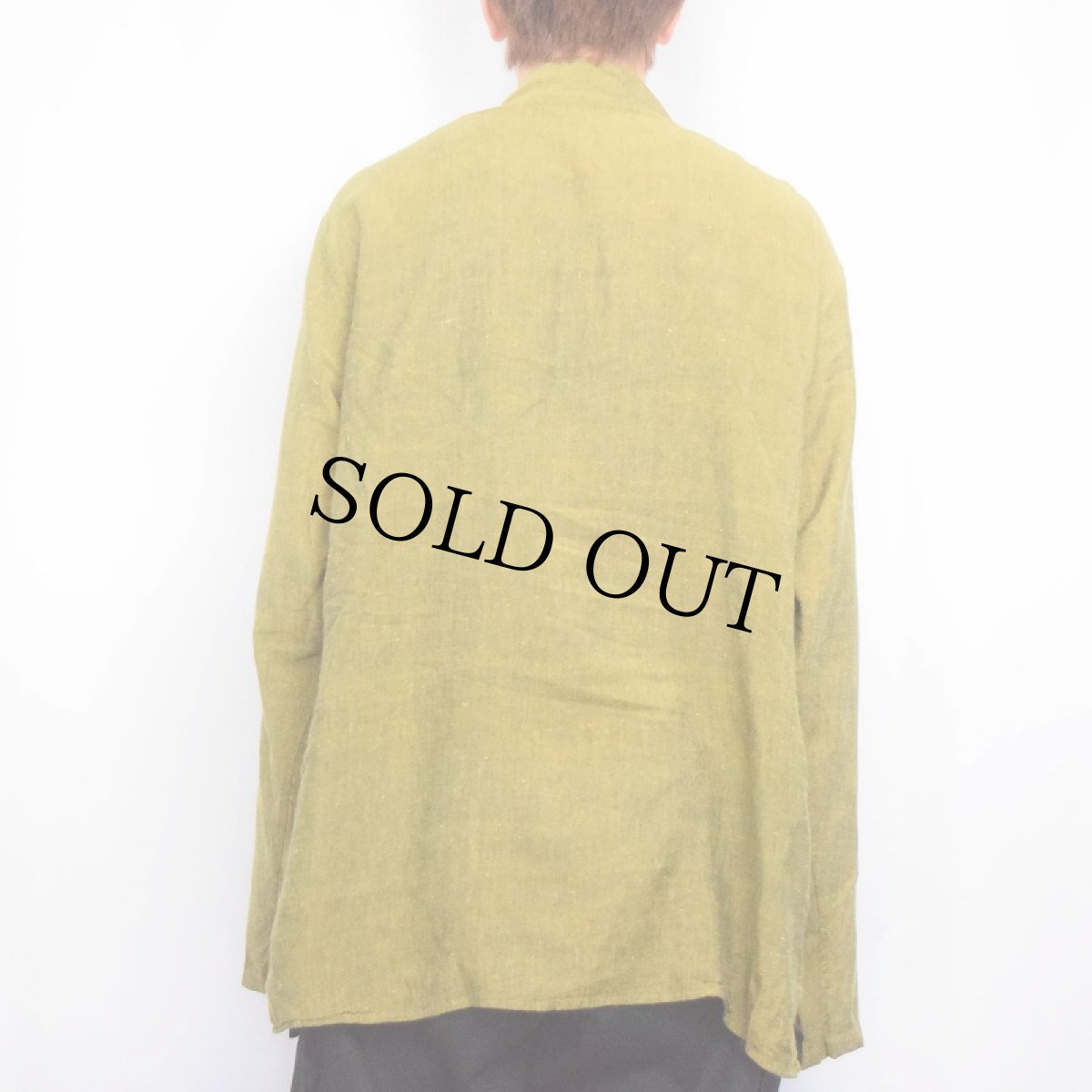 画像3: NEPAL製 マオカラー コットンデザインシャツ XL (3)