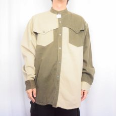 画像3: 80's〜 Gil Adam USA製 クレイジーパターン デザイン コットンウエスタンシャツ XXL (3)