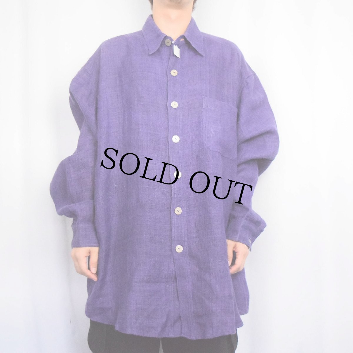 画像2: 【SALE】 TD FOR MEN ヘンプシャツ L (2)