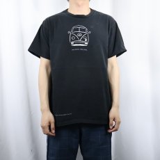 画像2: 90's  "Jerry Garcia" ワーゲンバスイラスト アーティスト追悼Tシャツ BLACK (2)