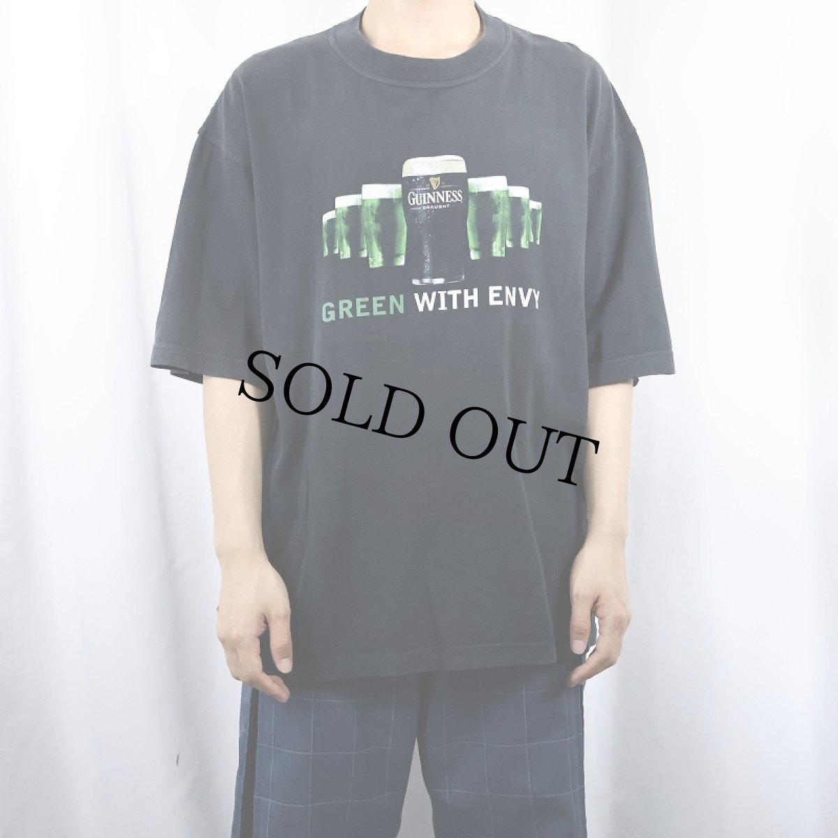 画像2: GUINNESS BEER "GREEN WITH ENVY" ビールメーカープリントTシャツ BLACK XL (2)