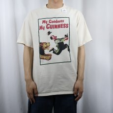 画像2: GUINNESS BEER "My Coodness My GUINESS" ビールメーカープリントTシャツ L (2)