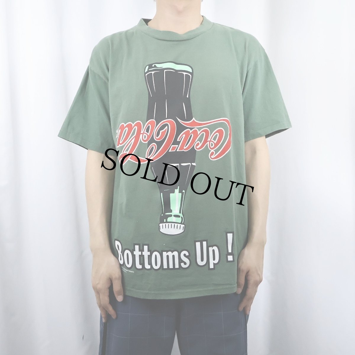 画像3: 90's Coca-Cola USA製 "Bottoms Up!" 飲料メーカープリントTシャツ L (3)