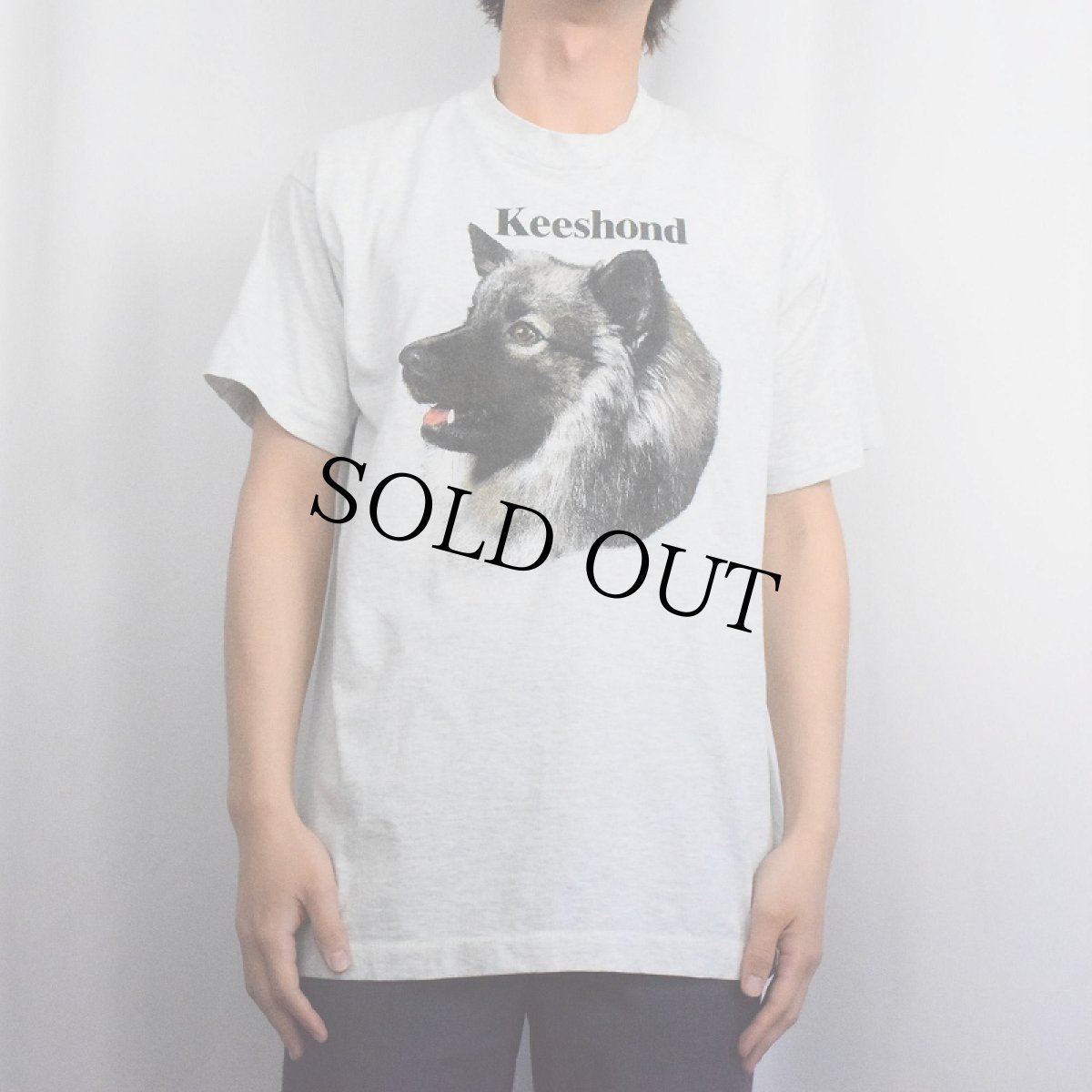 画像2: 90's USA製 "Keeshond" 犬プリントTシャツ L (2)