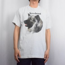画像2: 90's USA製 "Keeshond" 犬プリントTシャツ L (2)