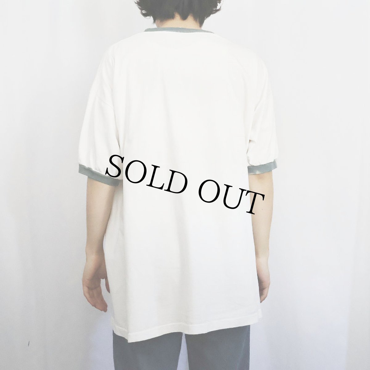 画像3: 90's STUSSY USA製 ロゴプリントリンガーTシャツ L (3)