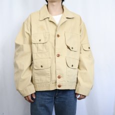 画像3: 90's POLO Ralph Lauren コットンダックフィッシングジャケット XL (3)