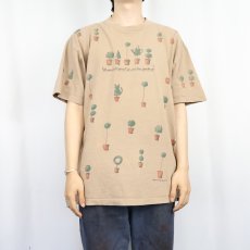 画像2: 90's rel-e-vant products USA製 植木プリントTシャツ XL (2)
