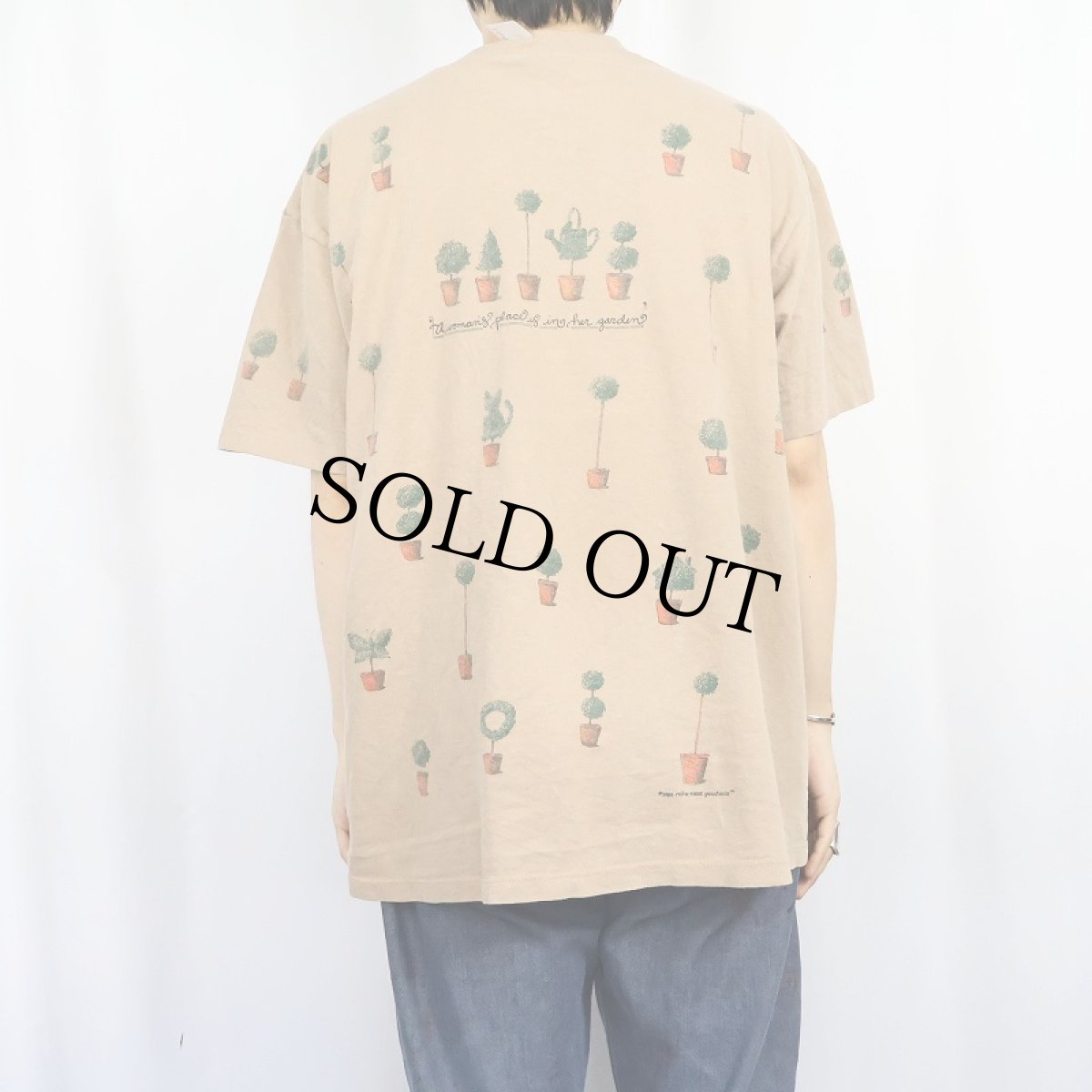 画像3: 90's rel-e-vant products USA製 植木プリントTシャツ XL (3)