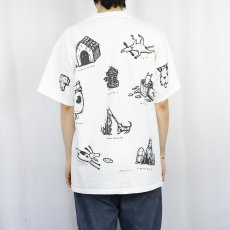 画像4: 90's Studio Roja USA製 犬プリントTシャツ XL (4)