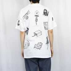 画像3: Studio Roja USA製 猫プリントTシャツ L (3)
