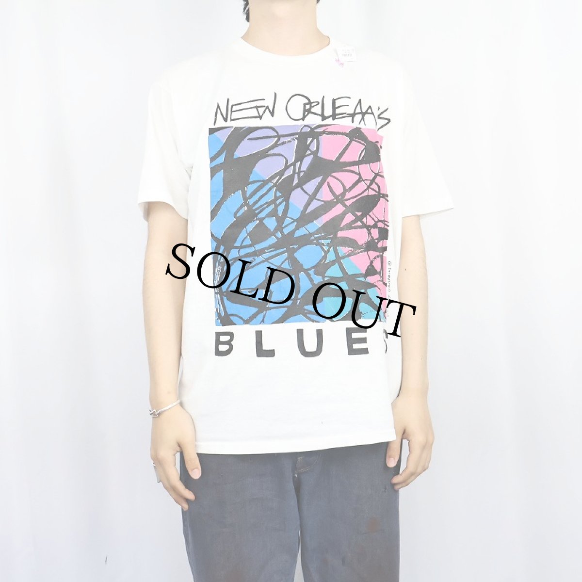 画像2: 90's GRAVITY GRAPHICS "NEW ORLEANS BLUES" プリントTシャツ (2)