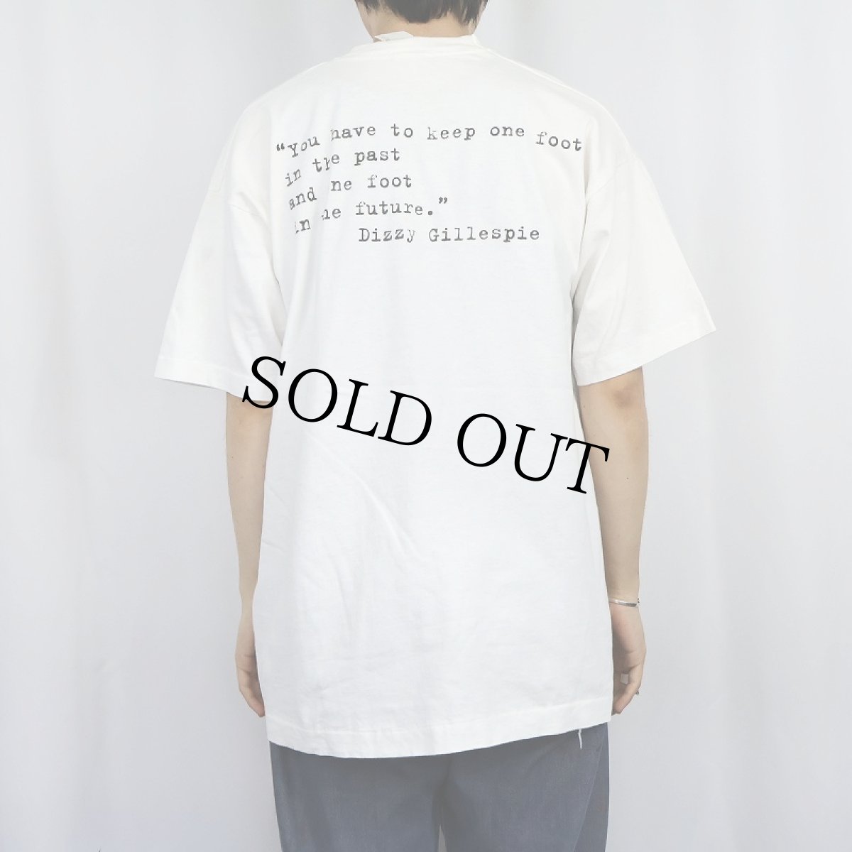 画像4: 90's Dizzy Gillespie USA製 "COLUMBIA JAZZ" メッセージプリントジャズTシャツ XL (4)