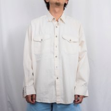 画像2: 90's GAP ステッチデザイン コットンシャツ  (2)