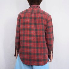 画像3: GAP オンブレーチェック柄 ヘビーネルシャツ S (3)