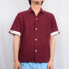 画像2: 60's Enro コットンオープンカラーシャツ M (2)