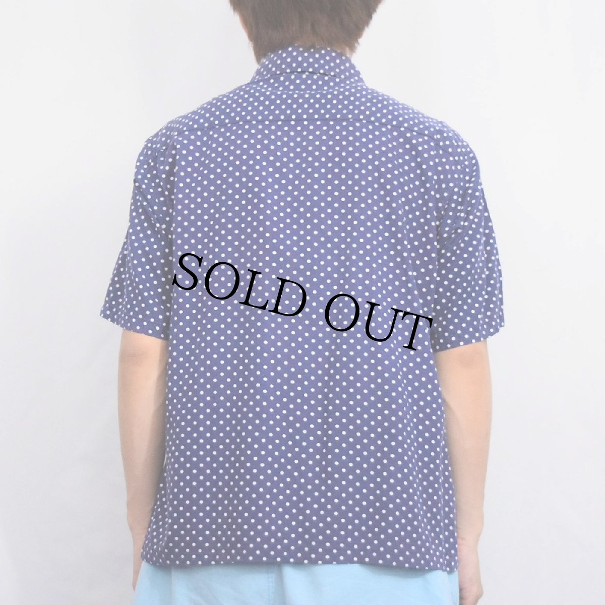 画像3: 70's Enro ドット柄 コットン×レーヨン シャツ L (3)