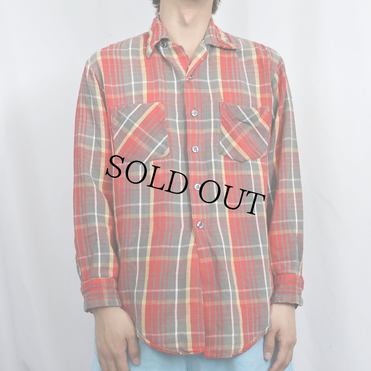 画像2: 70's Dutchmaid チェック柄 ヘビーネルシャツ 15-15 1/2 (2)