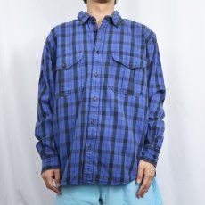 画像2: FILSON チェック柄 ヘビーネルシャツ L (2)