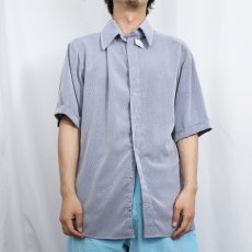 画像2: 70's〜UNKNOWN 柄織り フルスナップシャツ  (2)