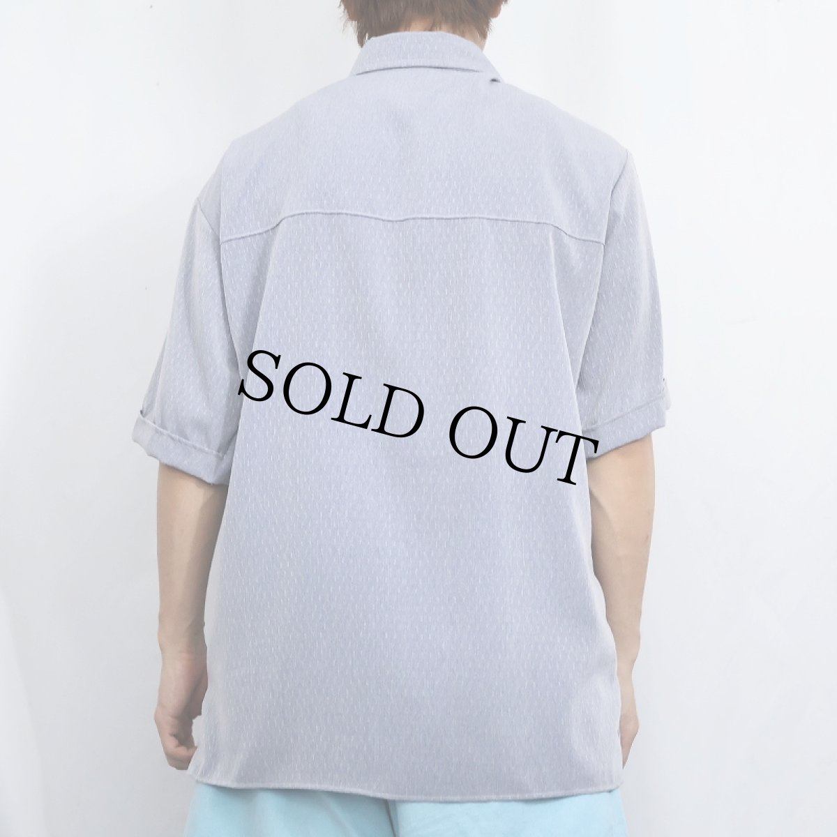 画像3: 70's〜UNKNOWN 柄織り フルスナップシャツ (3)