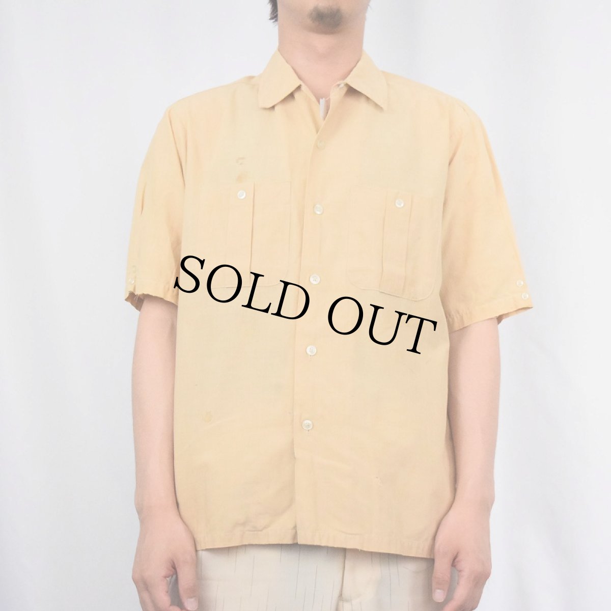 画像2: 60's Sears コットンシャツ M (2)