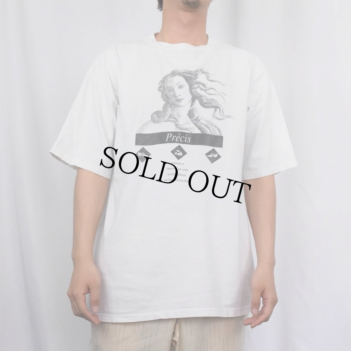 画像2: 90's Sandro Botticelli USA製 "ヴィーナスの誕生" アートプリントTシャツ XL (2)