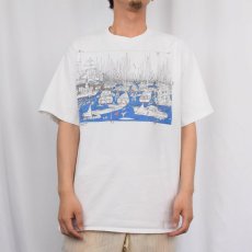 画像2: 90's B Johnson USA製 イラストプリントTシャツ XL (2)