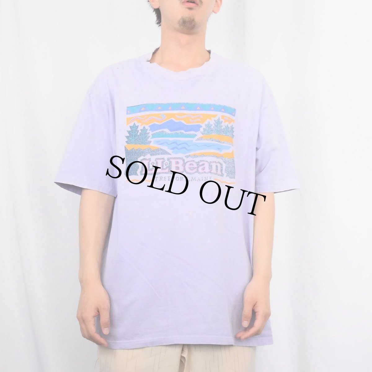 画像2: 90's L.L.Bean USA製 ロゴプリントTシャツ L (2)