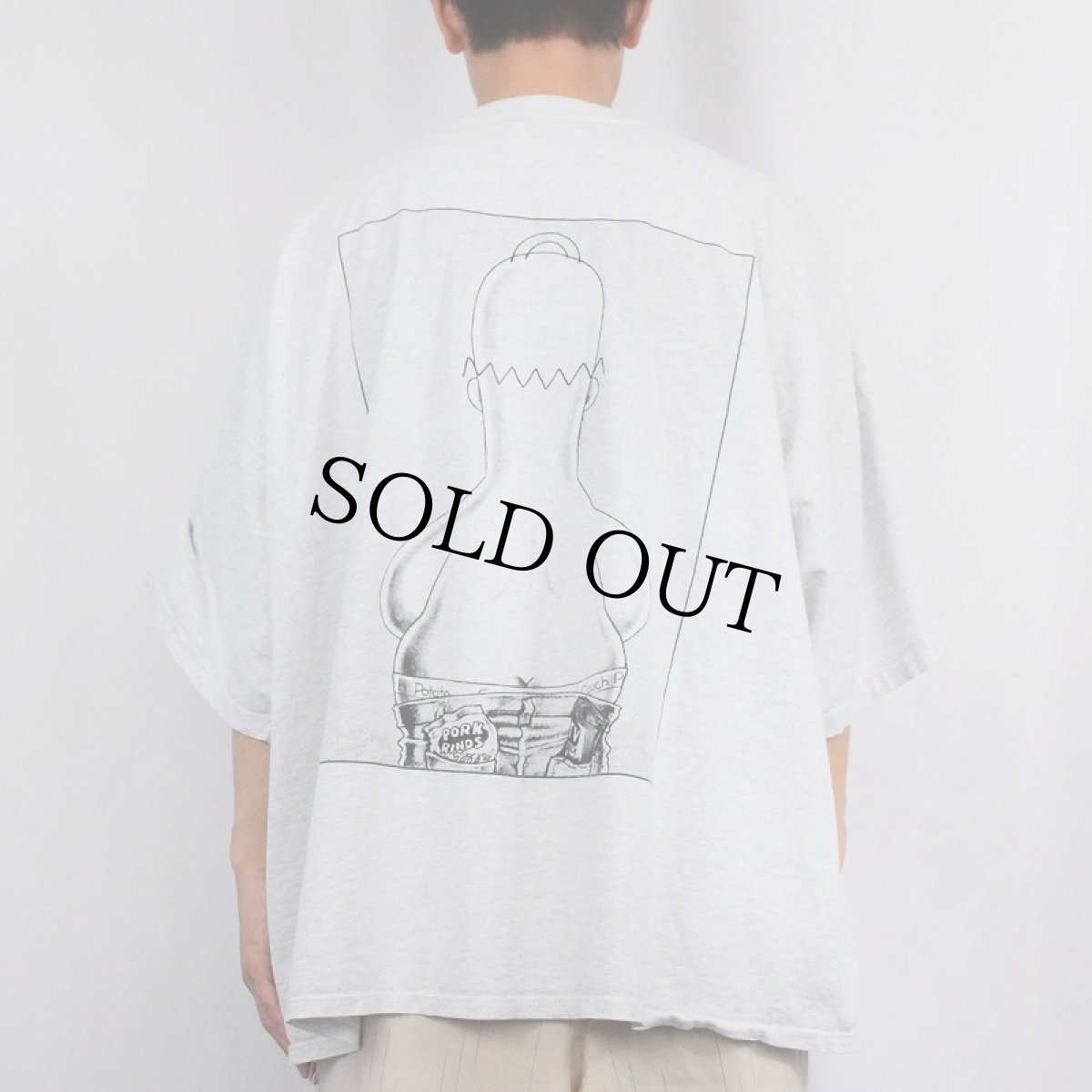 画像4: 90's THE SIMPSONS "Couch Potato" USA製 Calvin KleinパロディTシャツ 4XL (4)