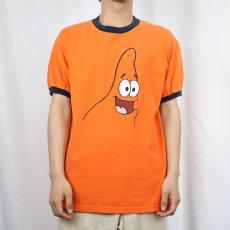 画像2: 2000's Patrick Star キャラクタープリント リンガーTシャツ (2)