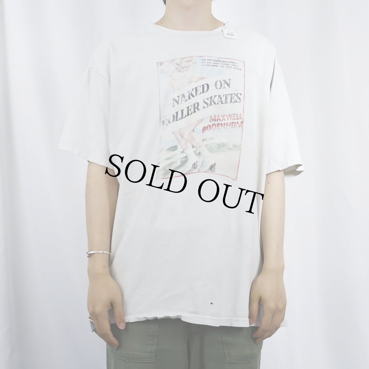 画像2: "NAKED ON ROLLER SKATES MAXWELL BODENHEIM" ポスタープリントTシャツ XL (2)