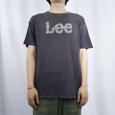 画像2: 80〜90's Lee USA製 ロゴプリントTシャツ BLACK (2)
