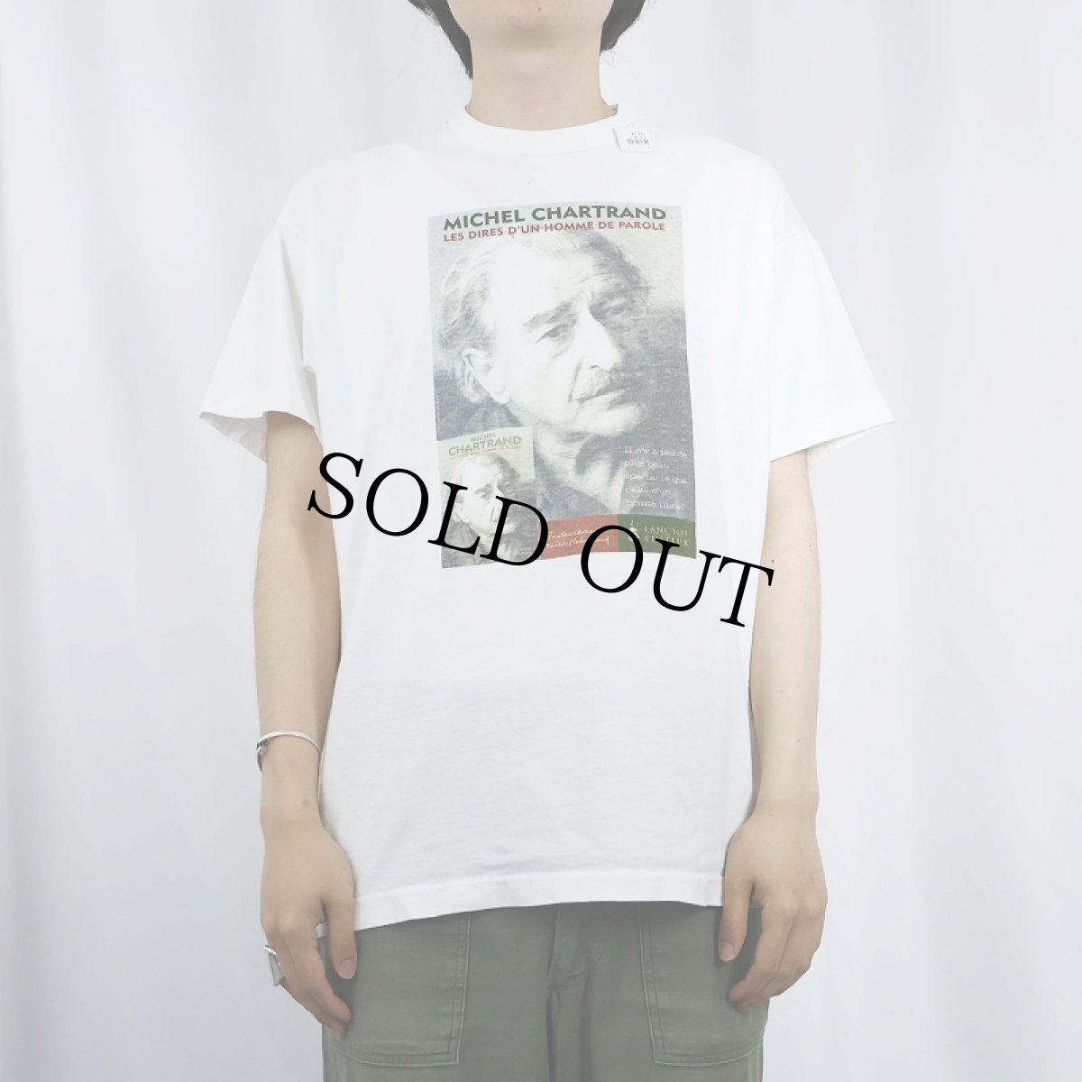 画像2: 90's MICHEL CHARTRAND CANADA製 政治家 プリントTシャツ XL (2)